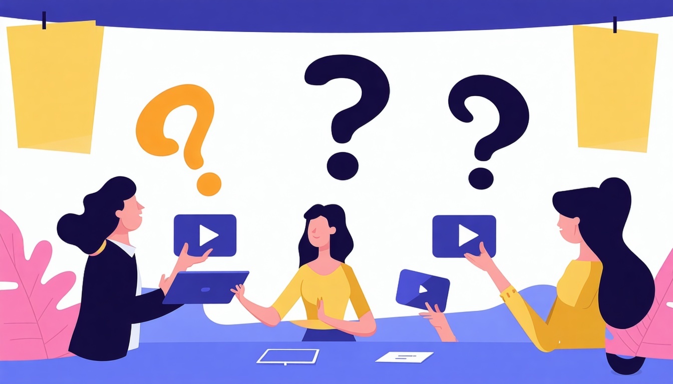 5 questions for video agency flat vector-1
