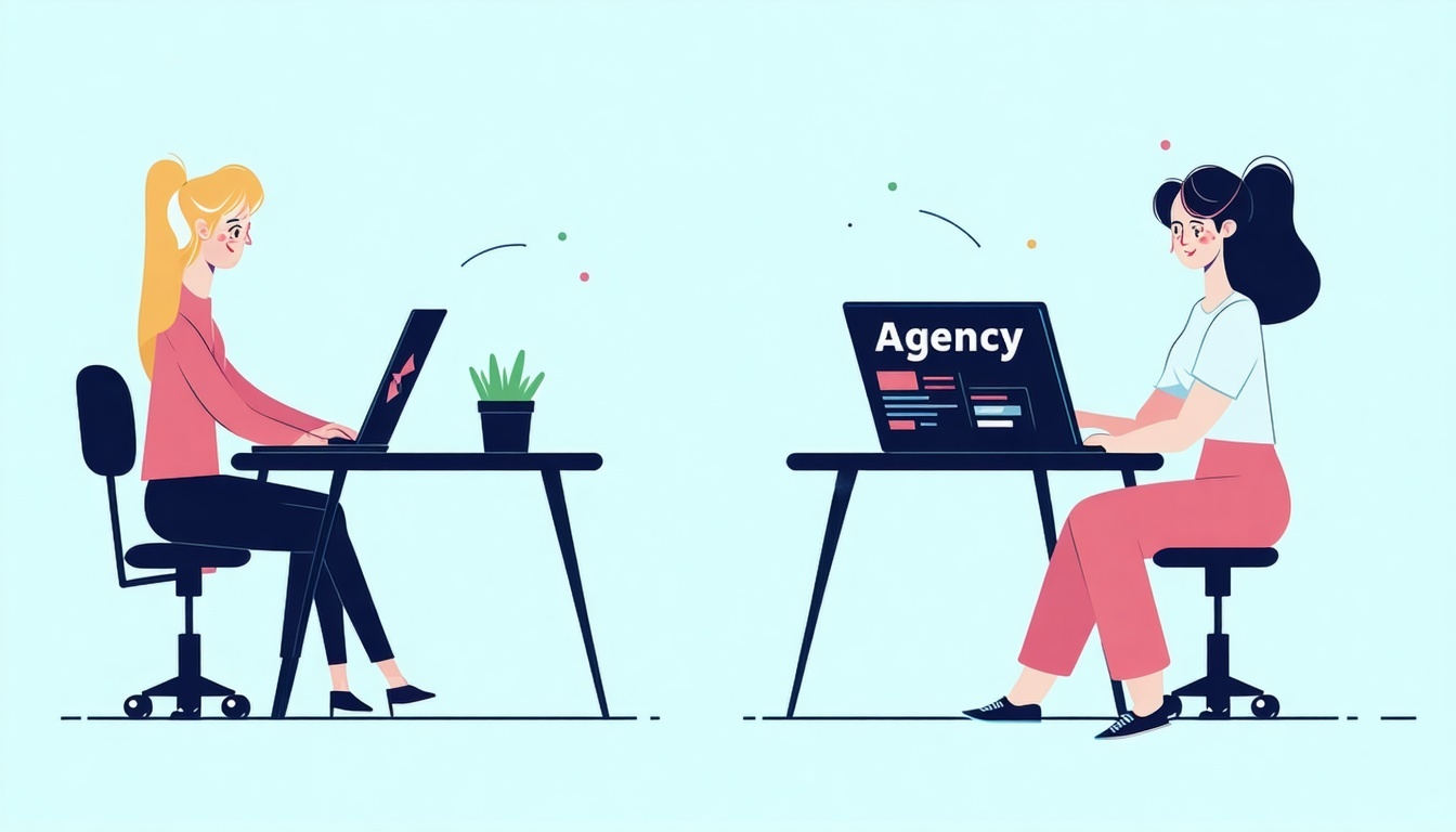 agency vs freelancer free vector-1