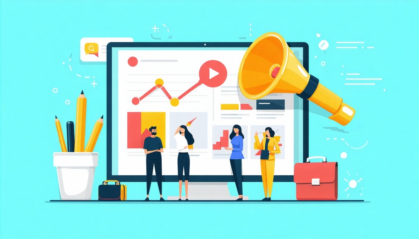 best agency for marketing flat vector-1