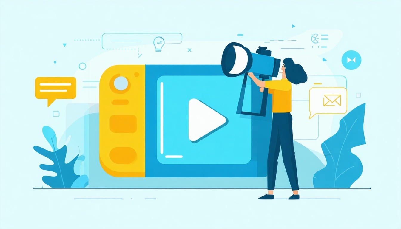 brand visibility video flat vector-1