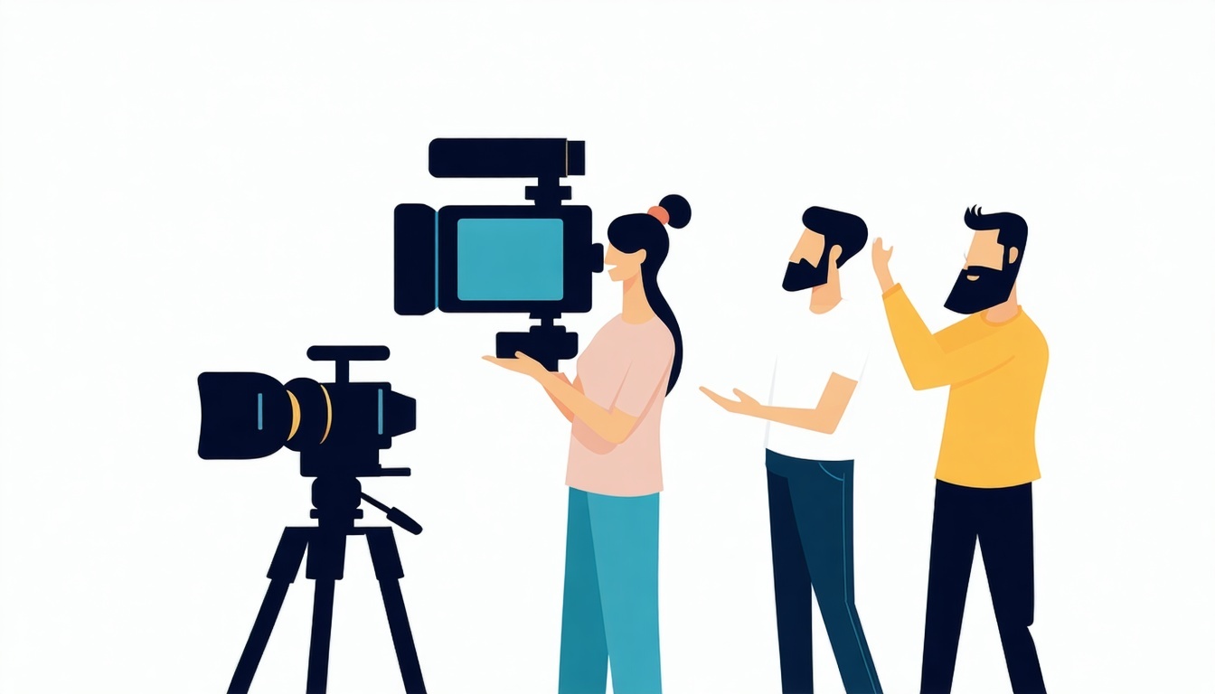 confidence and clarity working with video professionals flat vector-1