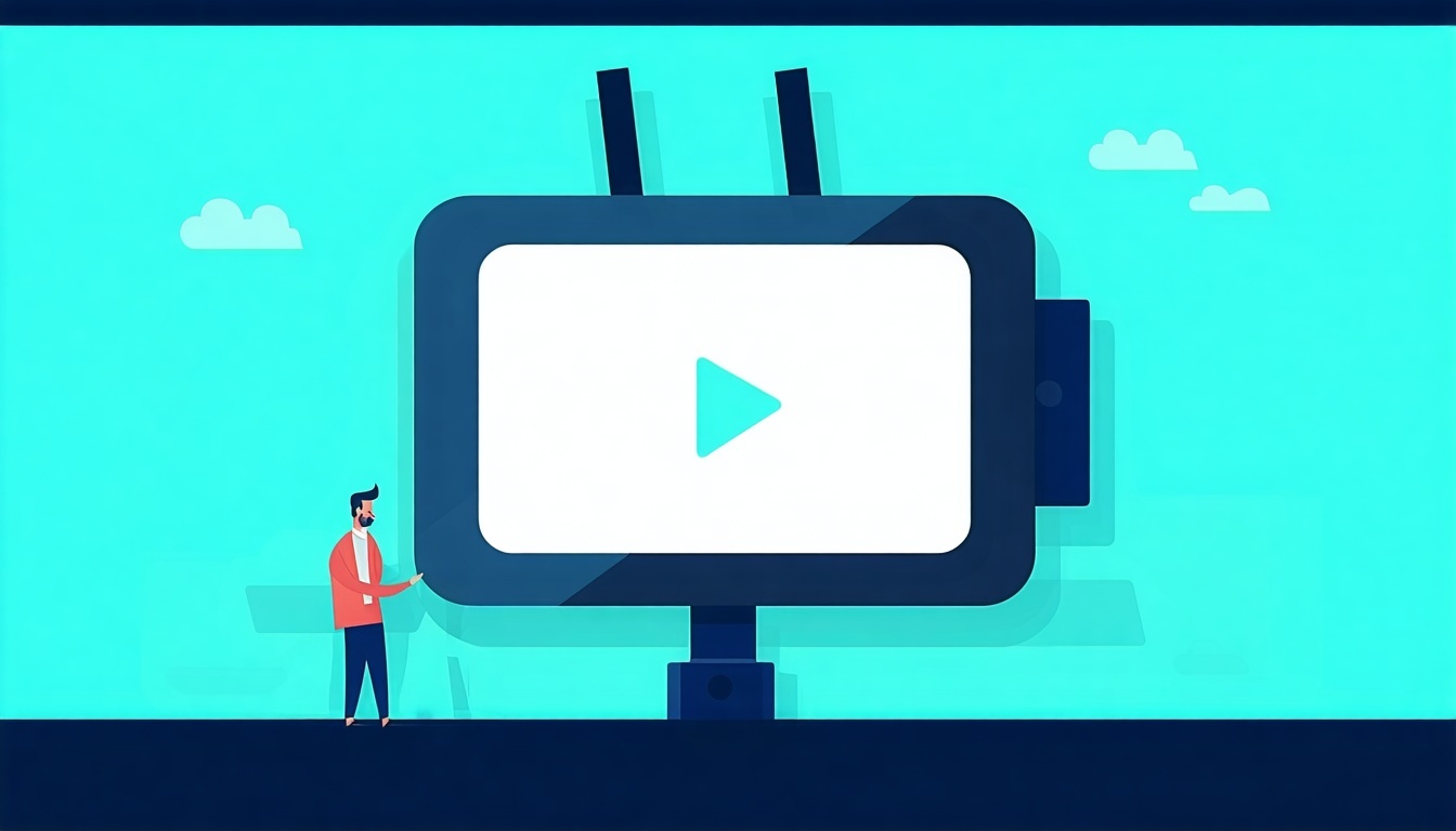 corporate video flat vector