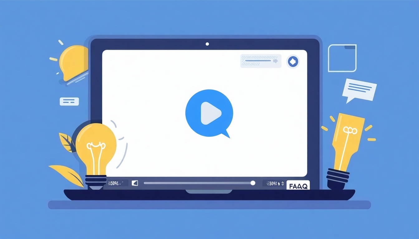 faqs marketing video flat vector