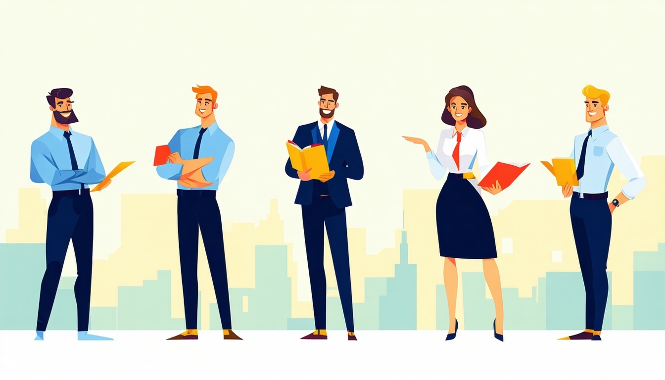 high quality professionals flat vector