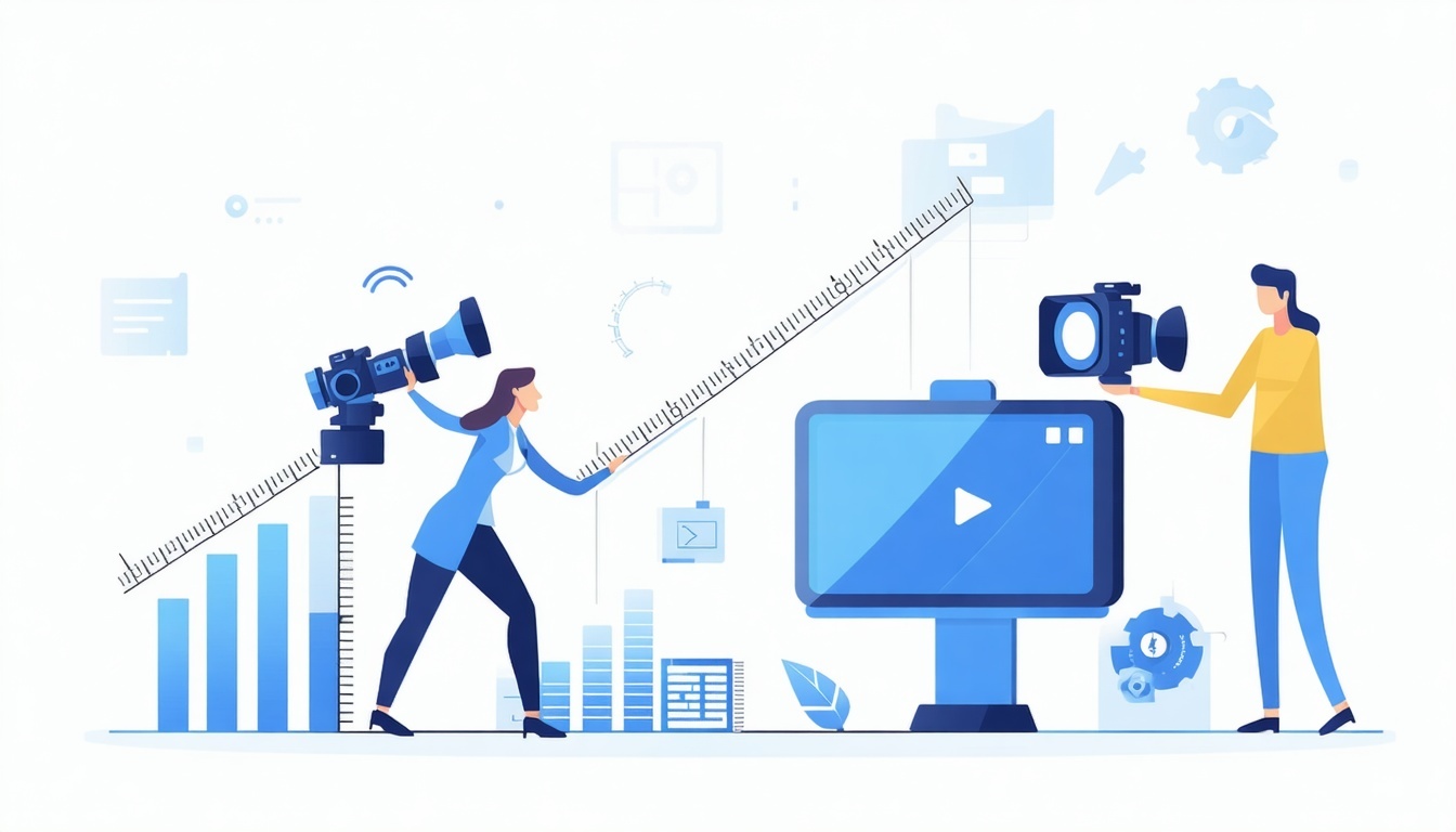 measuring growth after working with video agency flat vector-1