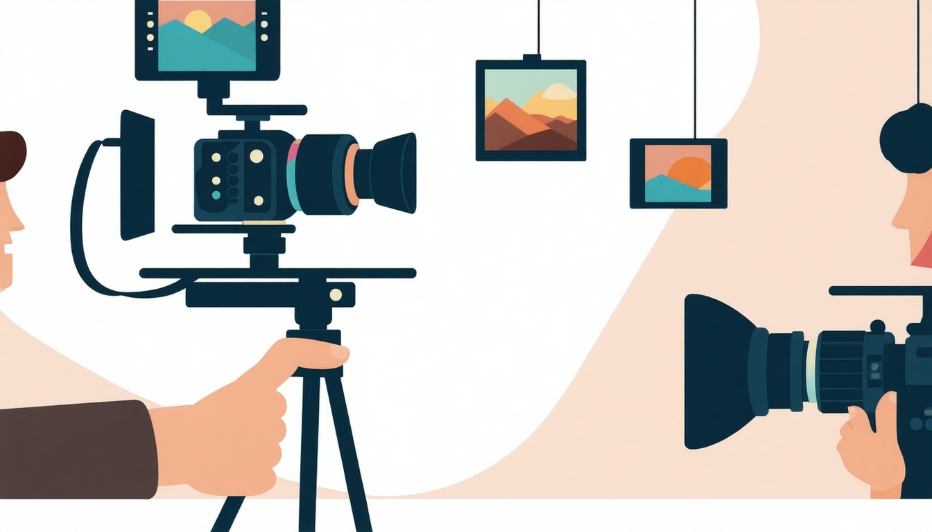 promotional video flat vector
