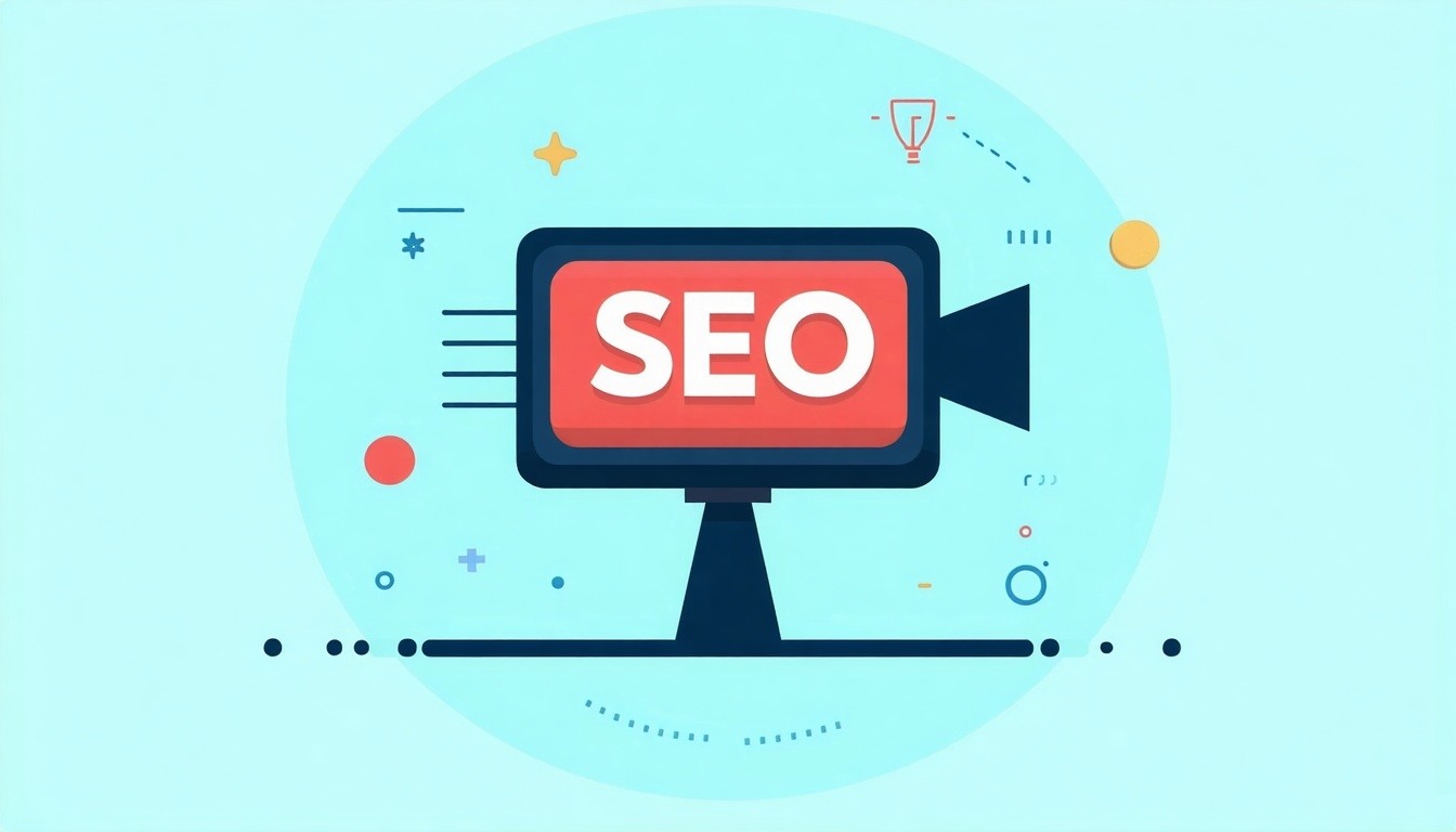 SEO video marketing flat vector