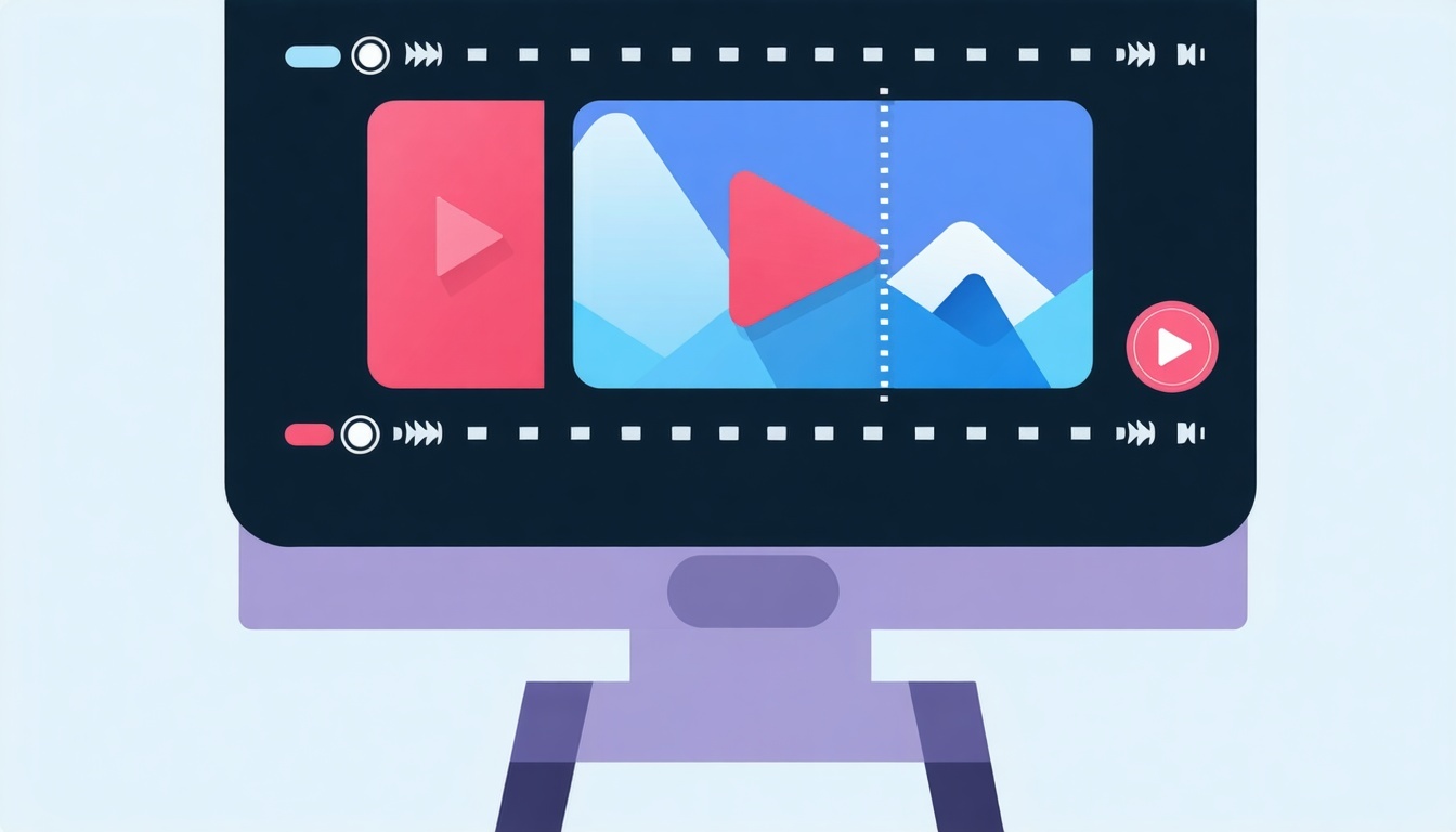 video editing app flat vector