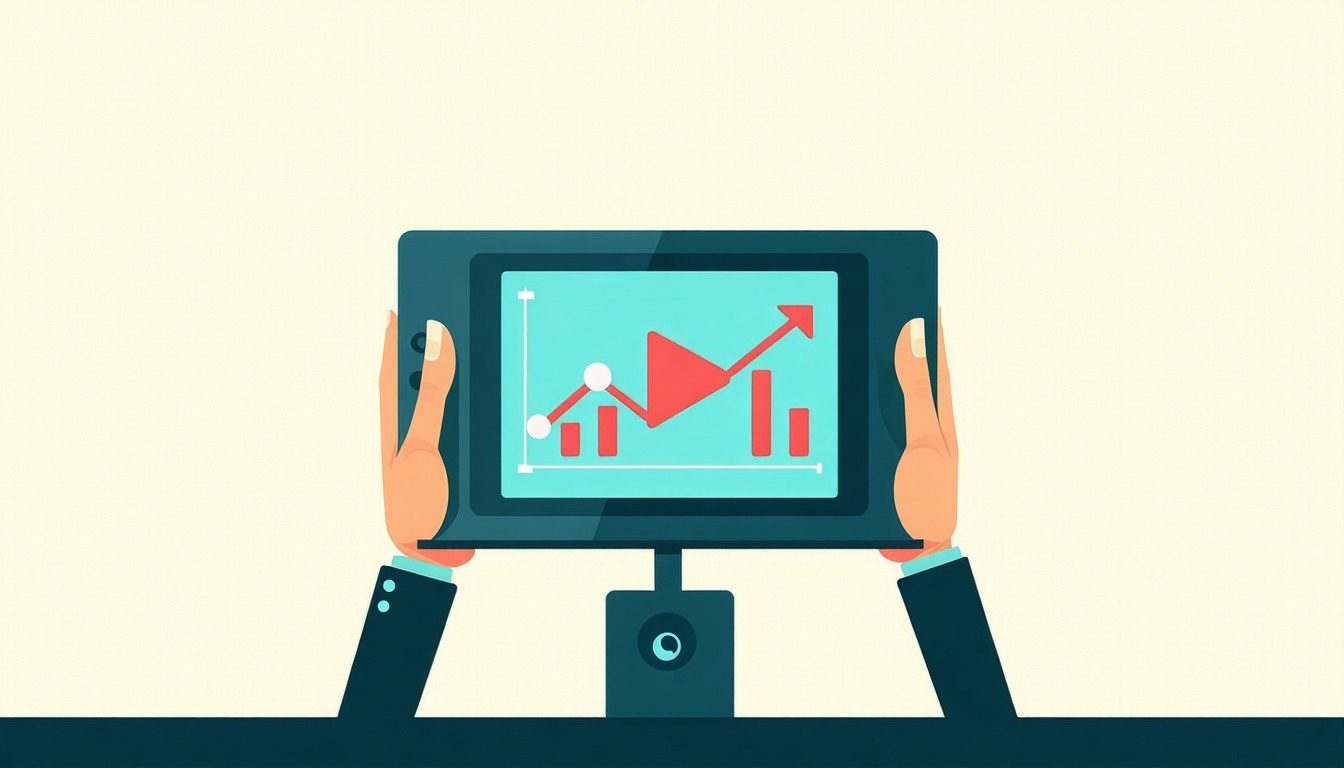 video marketing statistics flat vector