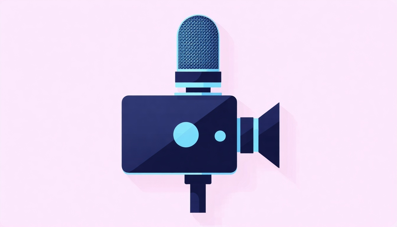 voiceover for video flat vector