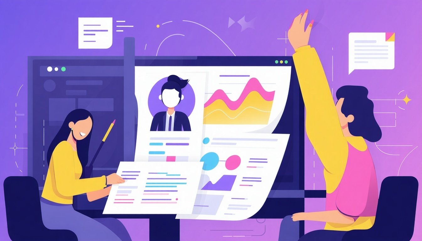 working with a team for goal flat vector-1